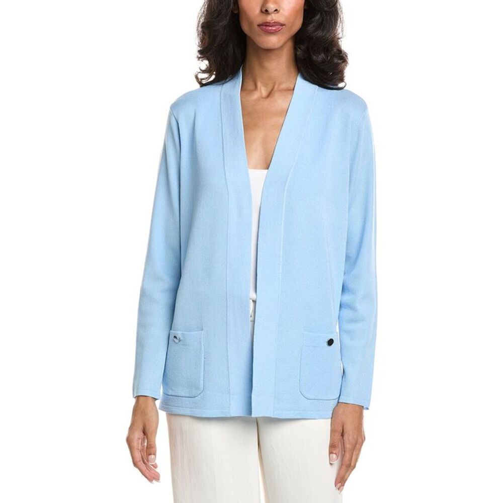 Anne Klein Womens  Malibu Cardigan, Blue